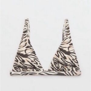 Aerie Shine Rib Plunge Bikini Top